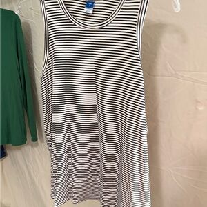 Old Navy Striped Sleeveless Tank  - Black & White